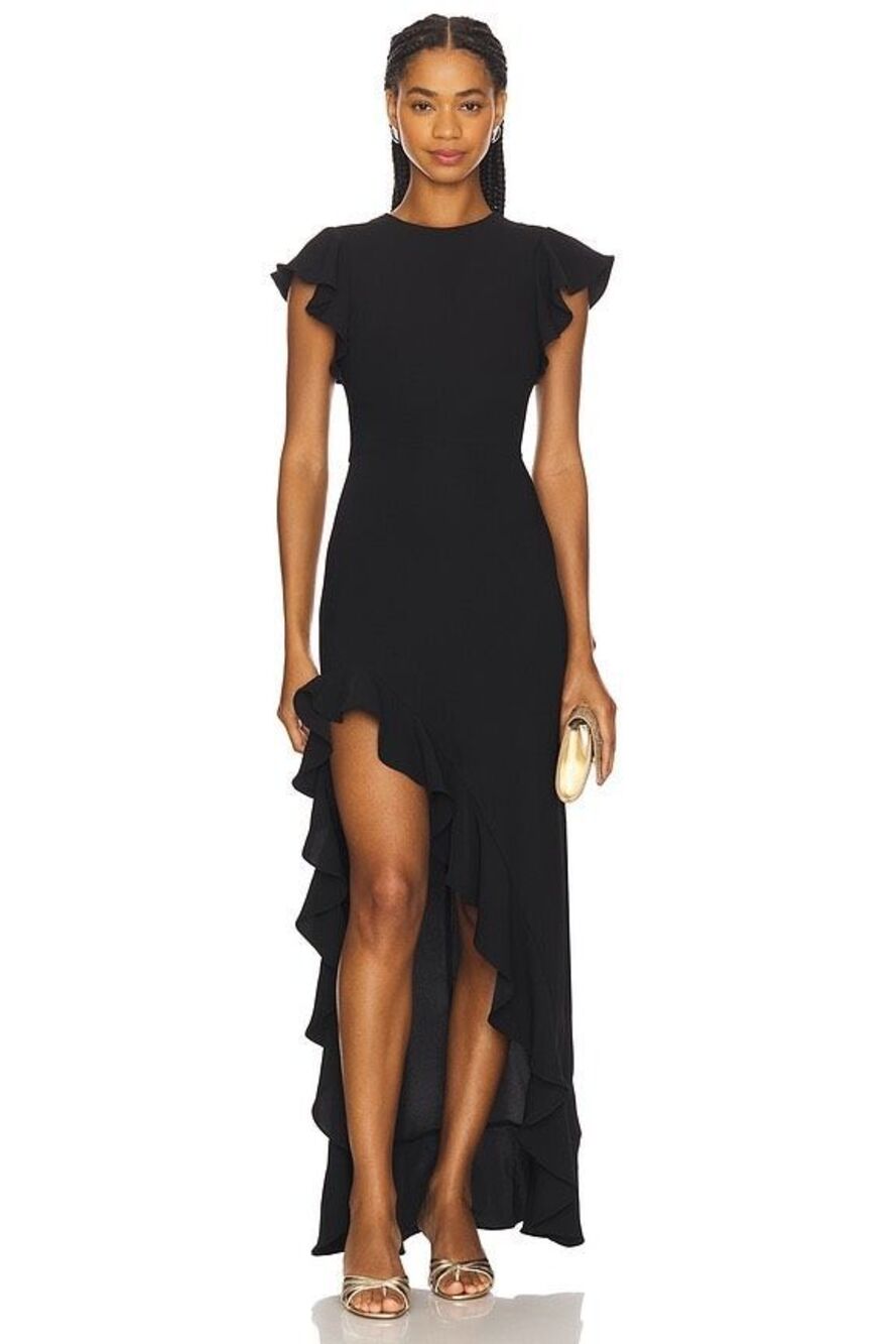 Amanda Uprichard Anarosa Dress in Black Size Small $282